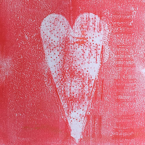 Gel Print - Heart