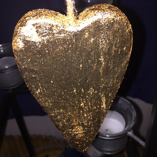 Gilded Wooden Heart